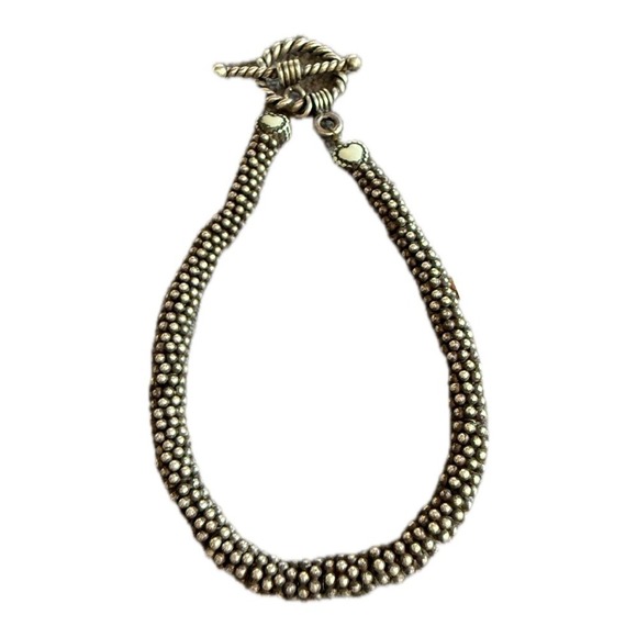 Jewelry - Silver Heart Chain Bracelet Cord Style Minimalist Boho